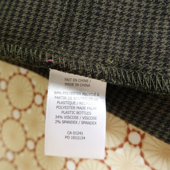 Twik Women's Olive Green Houndstooth Mini Skirt Size XS - Picture 8 of 10